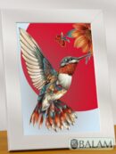 Art Prints, Jaguar, Xoloitzcuintle Print, Axolotl Print, Hummingbird Print. 5X7 or 8X10 Inches with frame. by Antonio Virelas