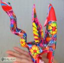Coyote Snake alebrije, mix alebrije, Wolf snake with wings, Dreams alebrije, Amazing alebrije snake, coyote alebrije, unique Oaxaca alebrije