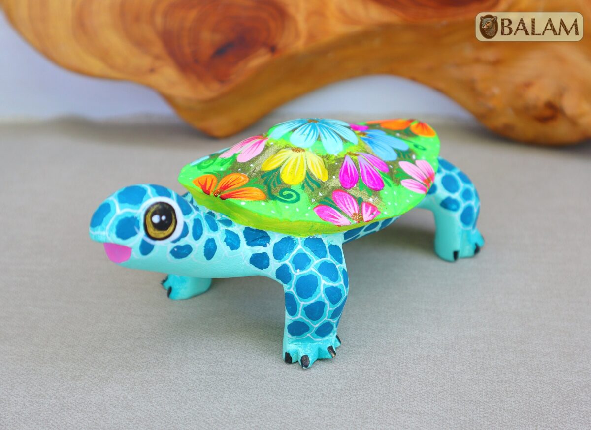 Turtle alebrije, Tortuga alebrije, Tortoise Alebrije from Oaxaca, animal alebrije, Copal wood sculpture, Wood Art, Alebrije art - Image 5