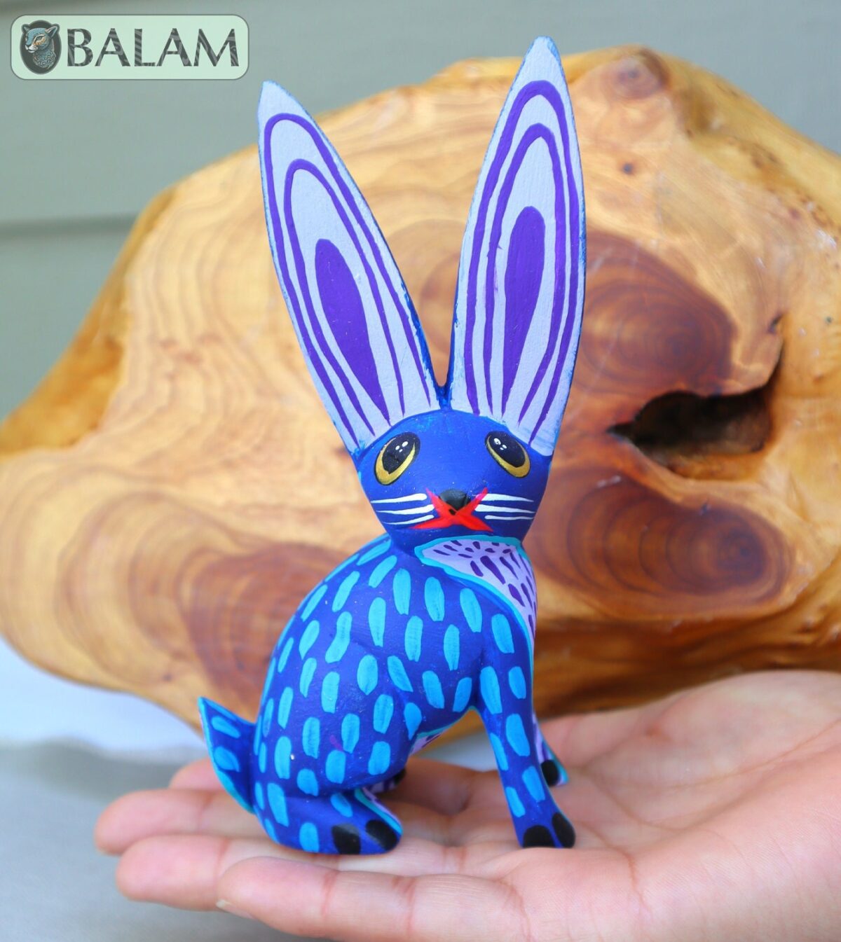 Rabbit alebrije, Conejito, Alebrije from Oaxaca, Bunny alebrije, Copal wood sculpture, Wood Art, Alebrije art, Rabbit, Rabbit Alebrije. - Image 3