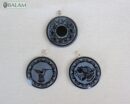 Obsidian pendant, stone necklace, Obsiana Mexica, Mexica necklace, Obsidian pendant and silver. Engraved hummingbird, Jaguar, Quetzalcoatl