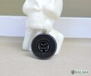 Obsidian pendant, stone necklace, Obsiana Mexica, Obsidian pendant and silver. Engraved Mictlantecuhtli, Hunab ku, Eclipse, Skull, ball game