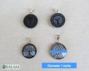 Obsidian pendant, stone necklace, Obsiana Mexica, Obsidian pendant and silver. Engraved Tree of life, flower of life, Hummingbird.