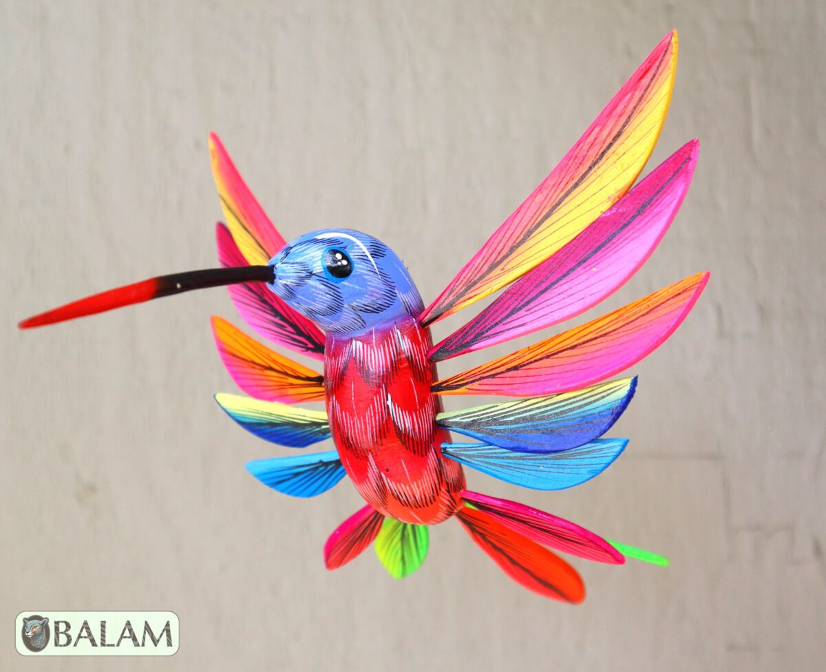 Hummingbird Alebrije, Hummingbird ornament, Wood copal sculpture, hummingbird, bird alebrije, Colibri alebrije, Big hummingbird alebrije. - Image 3