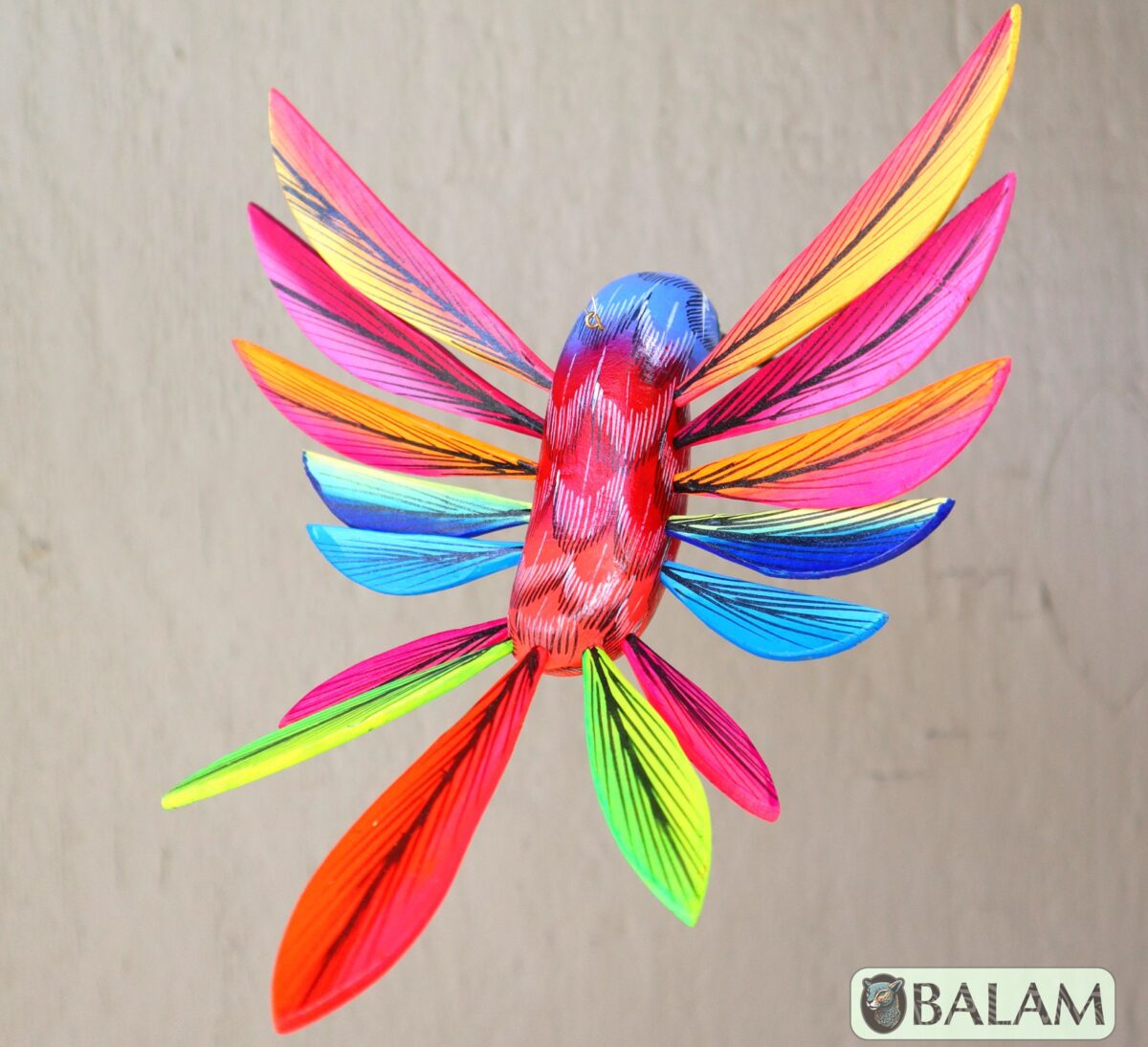 Hummingbird Alebrije, Hummingbird ornament, Wood copal sculpture, hummingbird, bird alebrije, Colibri alebrije, Big hummingbird alebrije. - Image 4