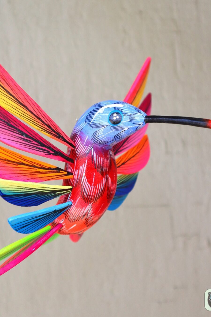 Hummingbird Alebrije, Hummingbird ornament, Wood copal sculpture, hummingbird, bird alebrije, Colibri alebrije, Big hummingbird alebrije.