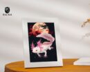 Art Prints, Jaguar, Xoloitzcuintle Print, Axolotl Print, Hummingbird Print. 5X7 or 8X10 Inches with frame. by Antonio Virelas