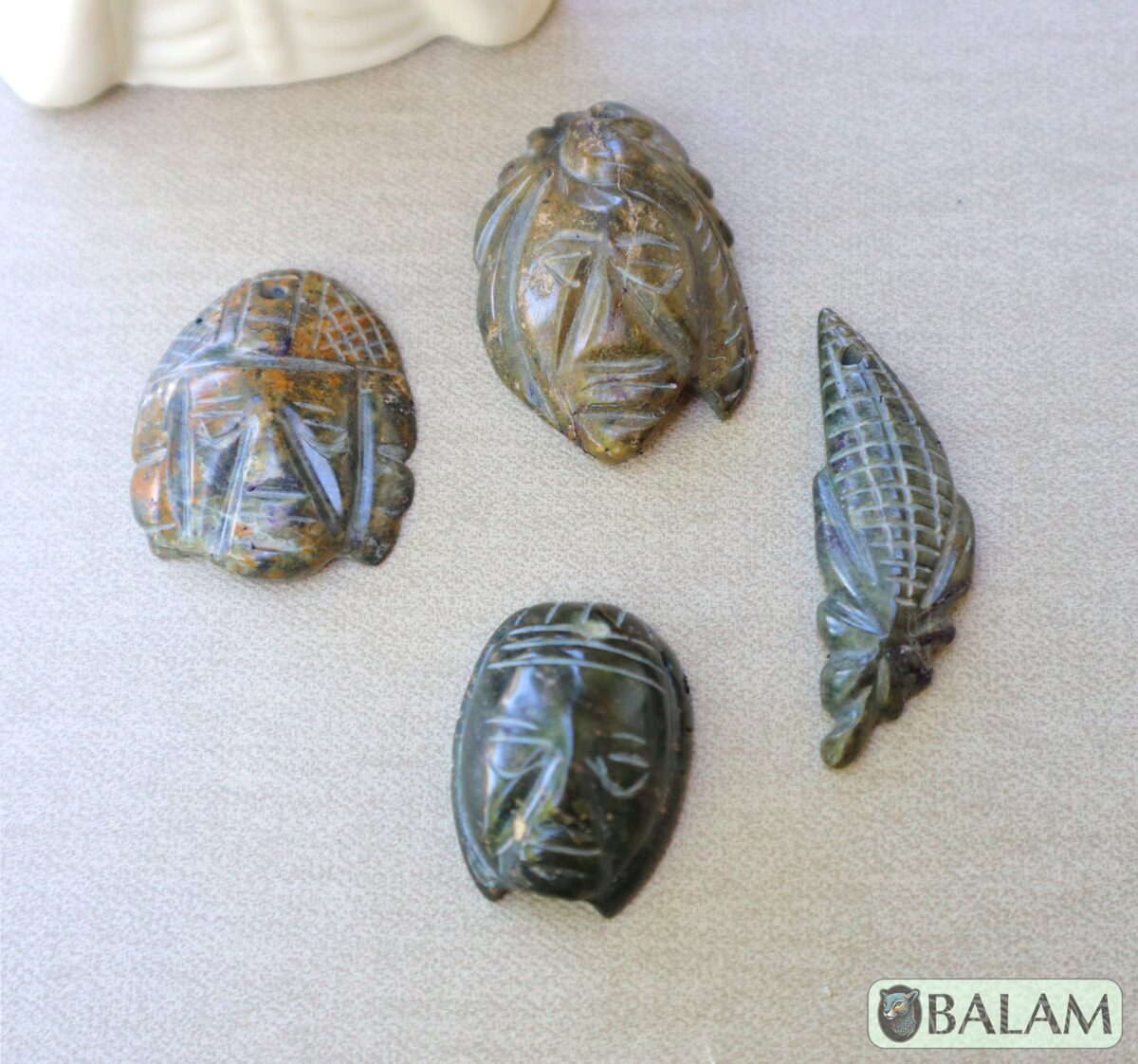 Ceremonial Jade Pendants, Mayan Jade, carved stone pendant, Jade necklaces, Aztec necklace, Mayan Pendant, LOT of Pendant. Read description - Image 3