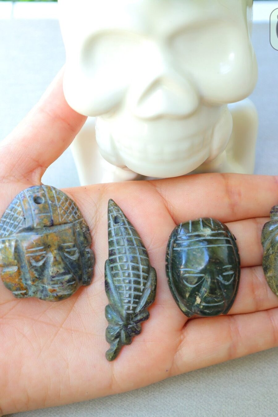 Ceremonial Jade Pendants, Mayan Jade, carved stone pendant, Jade necklaces, Aztec necklace, Mayan Pendant, LOT of Pendant. Read description