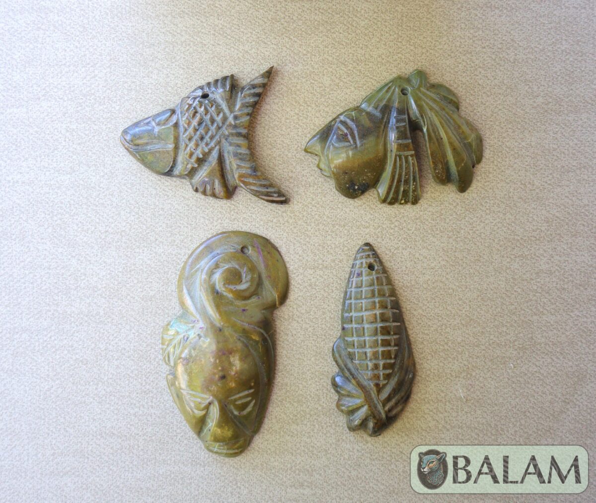 Ceremonial Jade Pendants, Mayan Jade, carved stone pendant, Jade necklaces, Aztec necklace, Mayan Pendant, LOT of Pendant. Read description - Image 3