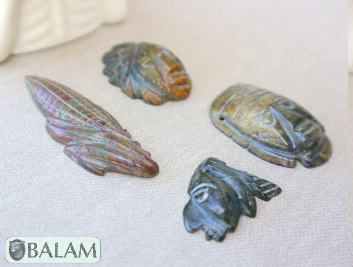 Ceremonial Jade Pendants, Mayan Jade, carved stone pendant, Jade necklaces, Aztec necklace, Mayan Pendant, LOT of Pendants. Read description - Image 7