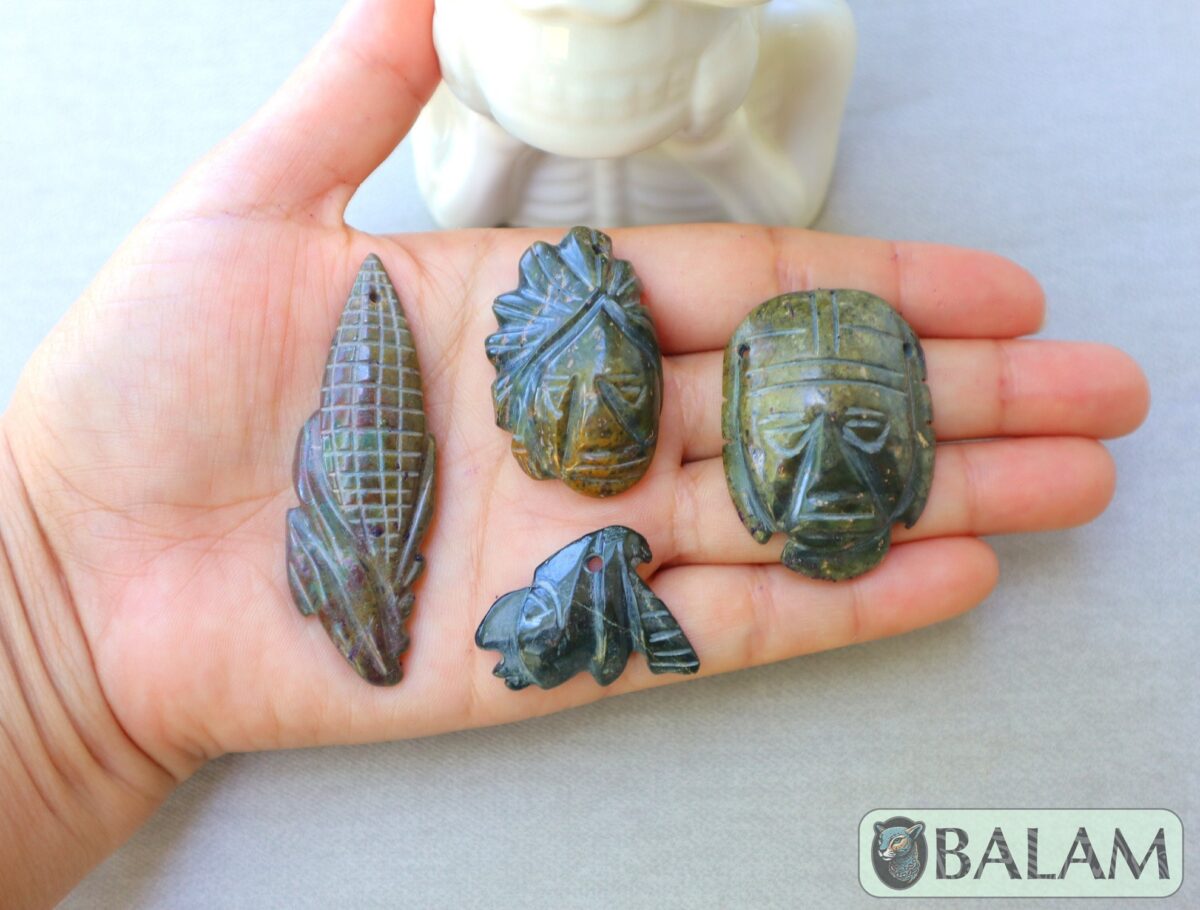 Ceremonial Jade Pendants, Mayan Jade, carved stone pendant, Jade necklaces, Aztec necklace, Mayan Pendant, LOT of Pendants. Read description
