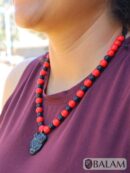 Ceremonial necklace, Owl obsidian necklace, Mayan Necklace, Adjustable obsidian necklace, seed bead necklace, owl obsidian.