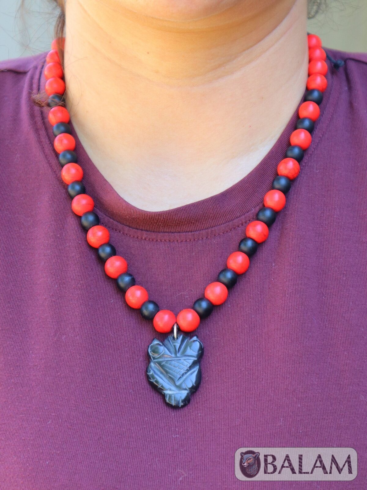 Ceremonial necklace, Owl obsidian necklace, Mayan Necklace, Adjustable obsidian necklace, seed bead necklace, owl obsidian.
