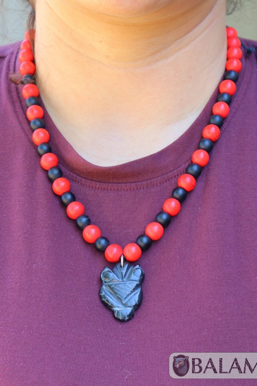 Ceremonial necklace, Owl obsidian necklace, Mayan Necklace, Adjustable obsidian necklace, seed bead necklace, owl obsidian.