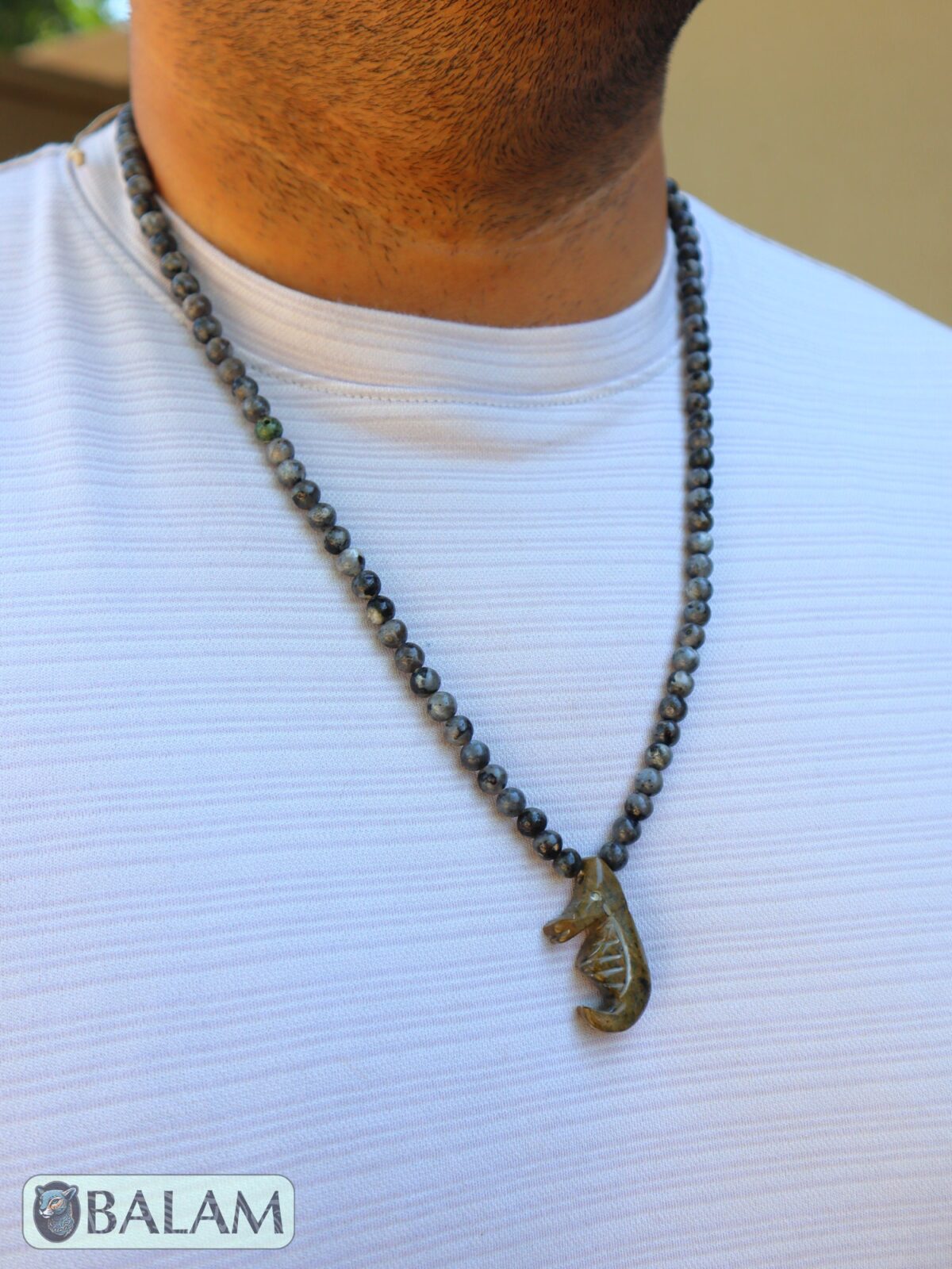 Ceremonial necklace, Serpentine necklace, seahorse necklace, mushroom necklace, Mayan warrior, serpentine necklace, long necklace Adjustable - Image 5