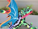 Amazing frog with butterfly wings alebrije, huge frog alebrije, frog with wings, Oaxaca alebrije art, frog w/ Metallic colors, unique frog.
