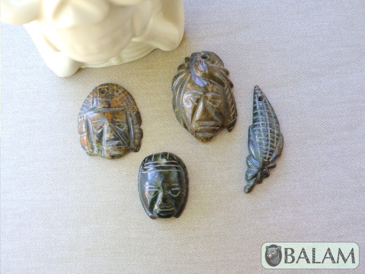 Ceremonial Jade Pendants, Mayan Jade, carved stone pendant, Jade necklaces, Aztec necklace, Mayan Pendant, LOT of Pendant. Read description - Image 5