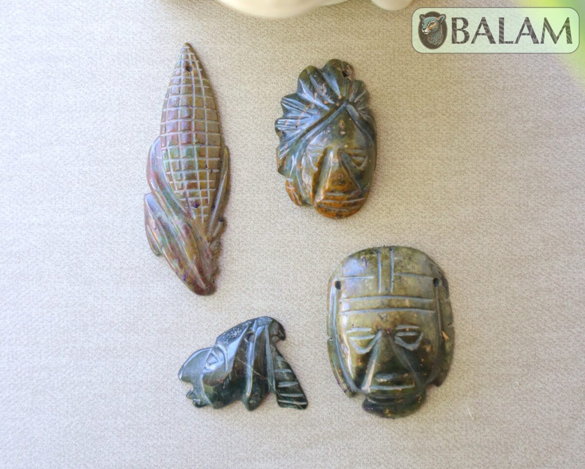 Ceremonial Jade Pendants, Mayan Jade, carved stone pendant, Jade necklaces, Aztec necklace, Mayan Pendant, LOT of Pendants. Read description - Image 4
