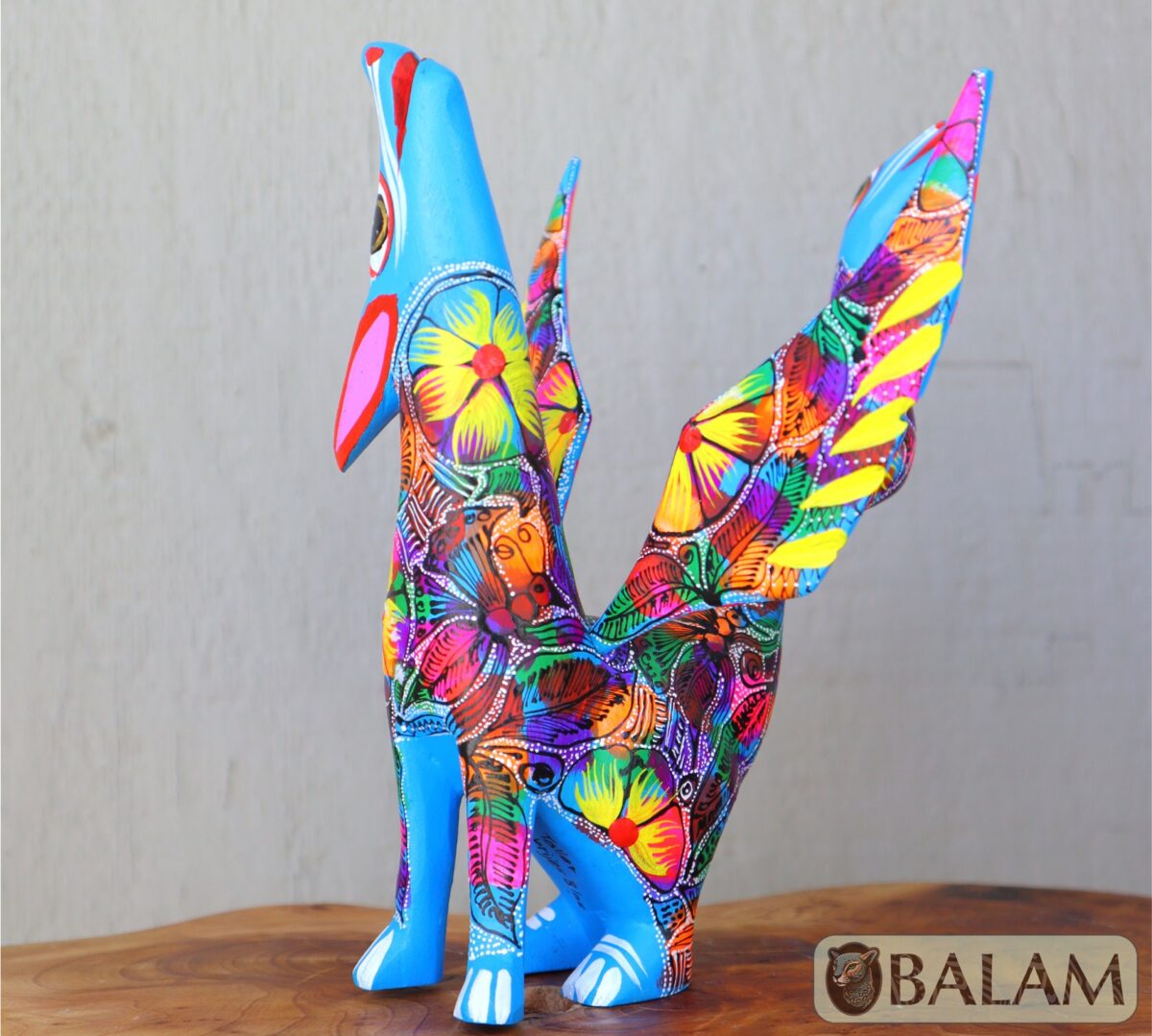 Coyote Snake alebrije, mix alebrije, Wolf snake with wings, Dreams alebrije, Amazing alebrije snake, Lobo alebrije, unique Oaxaca alebrije - Image 10