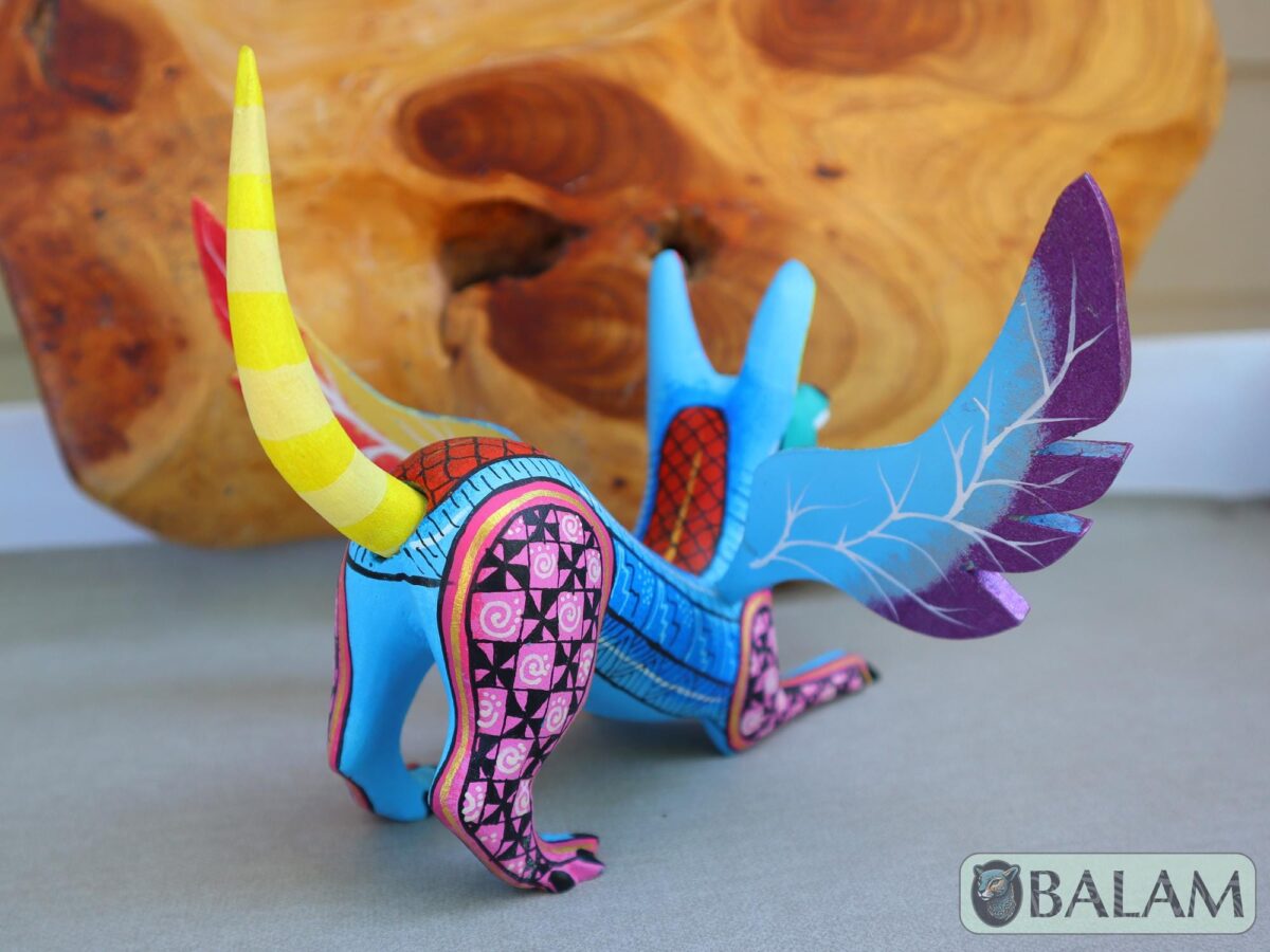 Playful Doggy, Playful Dante, Xoloitzcuintle Alebrije, Wood copal sculpture, Dog Alebrije, Dog with wings, Cute puppy, Alebrije Oaxaca art - Image 7