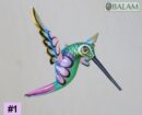 Metallic colors Hummingbird Alebrije, Hummingbird ornament, Wood copal sculpture, bird alebrije, Colibri alebrije.