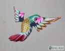 Metallic colors Hummingbird Alebrije, Hummingbird ornament, Wood copal sculpture, bird alebrije, Colibri alebrije.