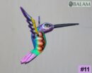 Metallic colors Hummingbird Alebrije, Hummingbird ornament, Wood copal sculpture, bird alebrije, Colibri alebrije.