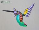 Metallic colors Hummingbird Alebrije, Hummingbird ornament, Wood copal sculpture, bird alebrije, Colibri alebrije.