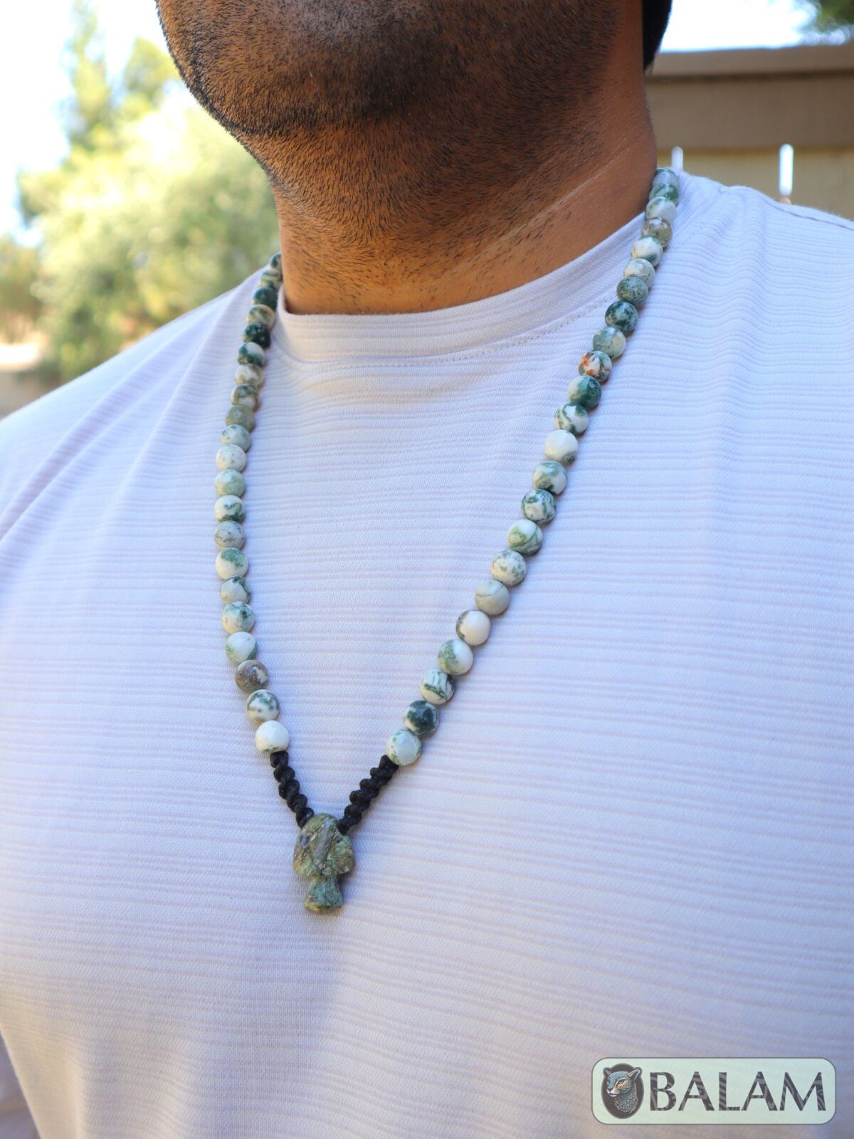Ceremonial necklace, Serpentine necklace, seahorse necklace, mushroom necklace, Mayan warrior, serpentine necklace, long necklace Adjustable - Image 3