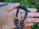 Unique Jaguar warrior mask, Amazing details as blue jasper, quartz, and wire artwork, Rustic Ceremonial Necklace, Serpentine jade necklace.