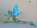 Amazing frog with butterfly wings alebrije, huge frog alebrije, frog with wings, Oaxaca alebrije art, frog w/ Metallic colors, unique frog.