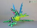 Amazing frog with butterfly wings alebrije, huge frog alebrije, frog with wings, Oaxaca alebrije art, frog w/ Metallic colors, unique frog.