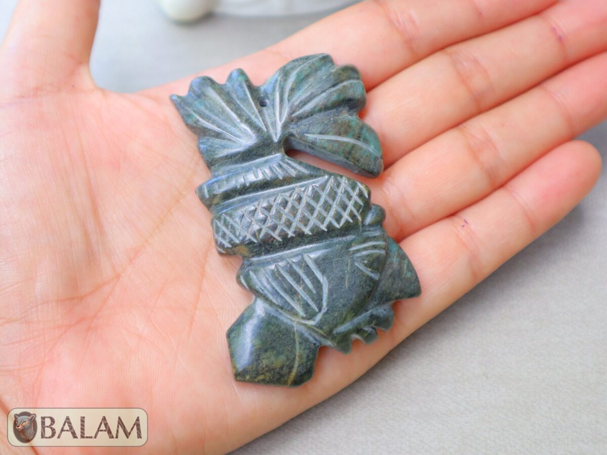 King Pakal Mayan jade, Mayan king pendant, Ceremonial Necklace, Jade Necklace, Mayan Jade. Or custom necklace, Read Description - Image 3