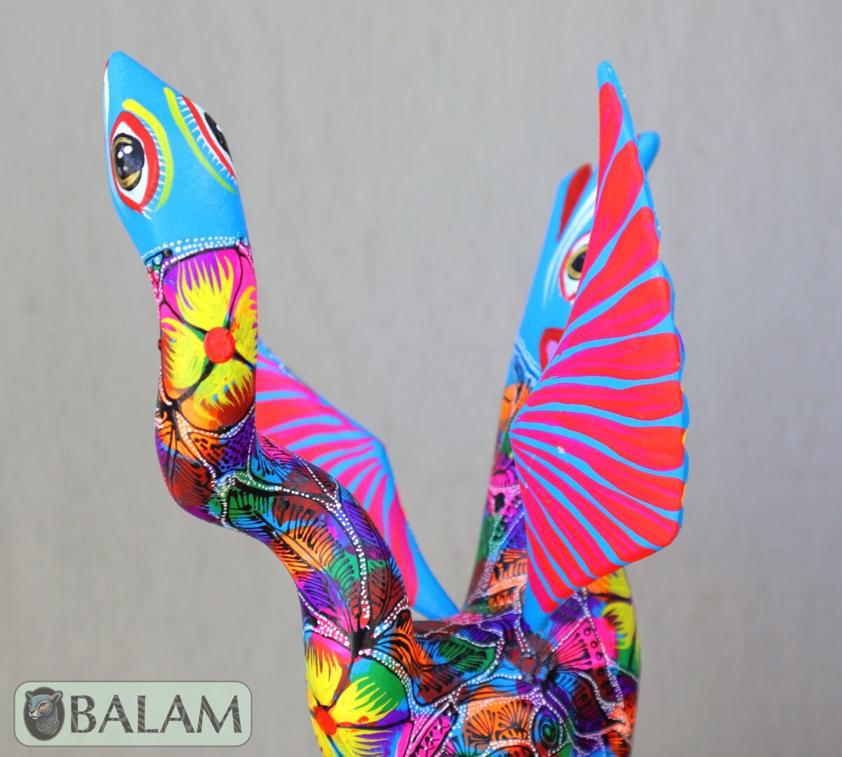 Coyote Snake alebrije, mix alebrije, Wolf snake with wings, Dreams alebrije, Amazing alebrije snake, Lobo alebrije, unique Oaxaca alebrije - Image 7