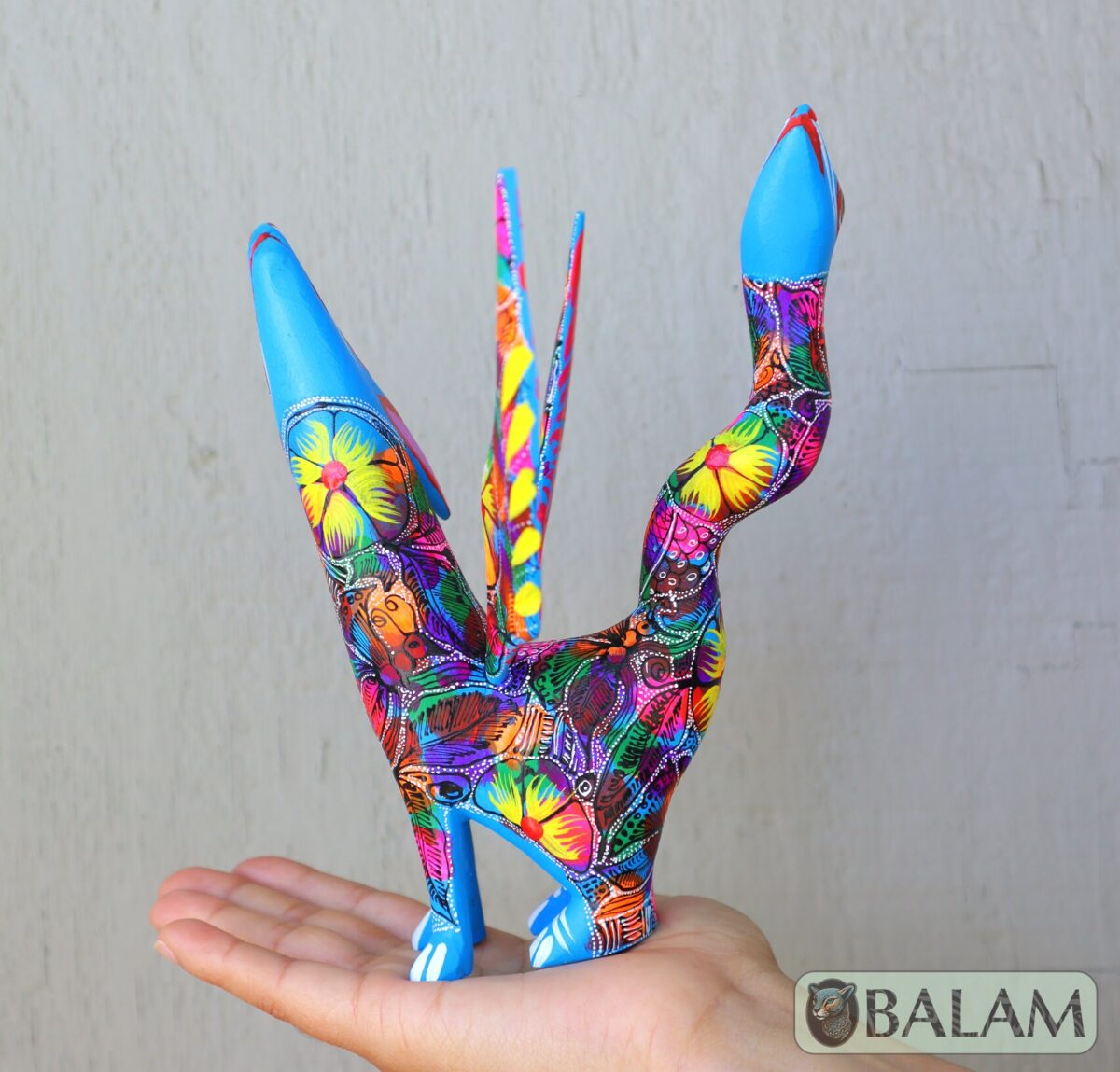 Coyote Snake alebrije, mix alebrije, Wolf snake with wings, Dreams alebrije, Amazing alebrije snake, Lobo alebrije, unique Oaxaca alebrije - Image 3