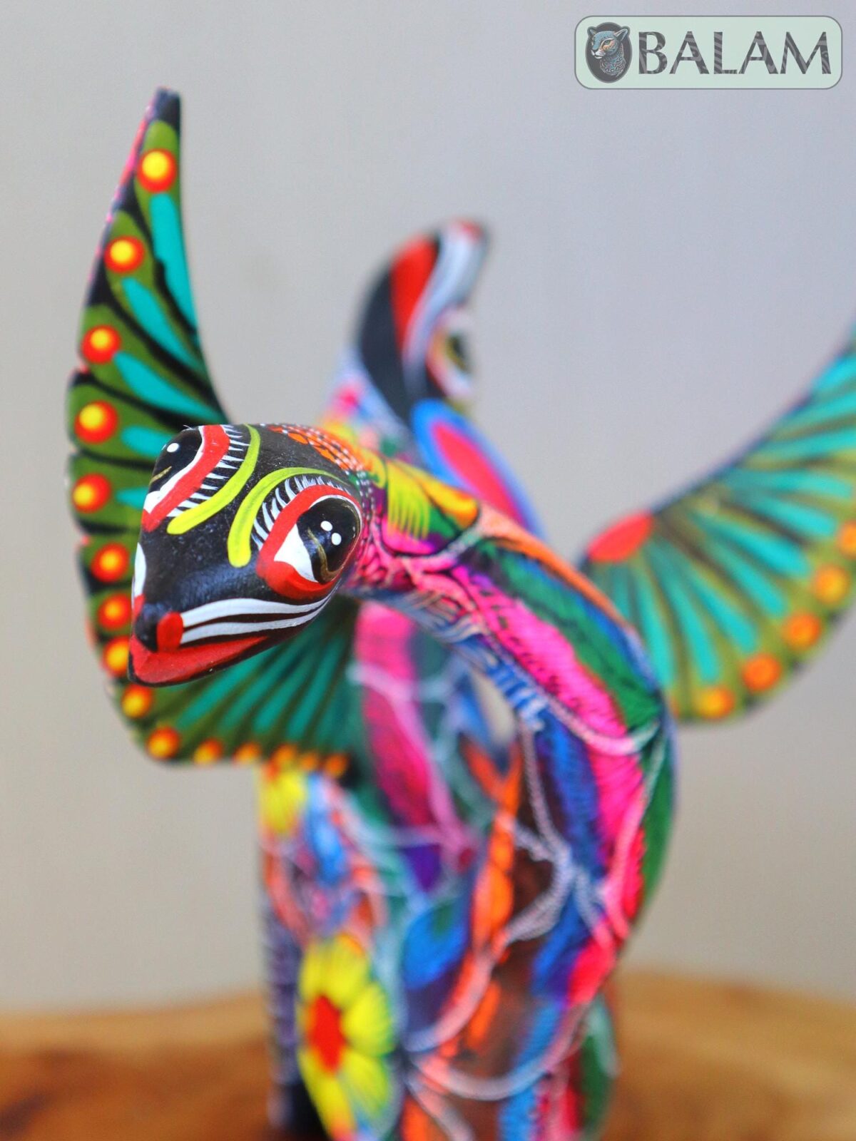 Coyote Snake alebrije, mix alebrije, Wolf snake with wings, Dreams alebrije, Amazing alebrije snake, Lobo alebrije, unique Oaxaca alebrije - Image 9