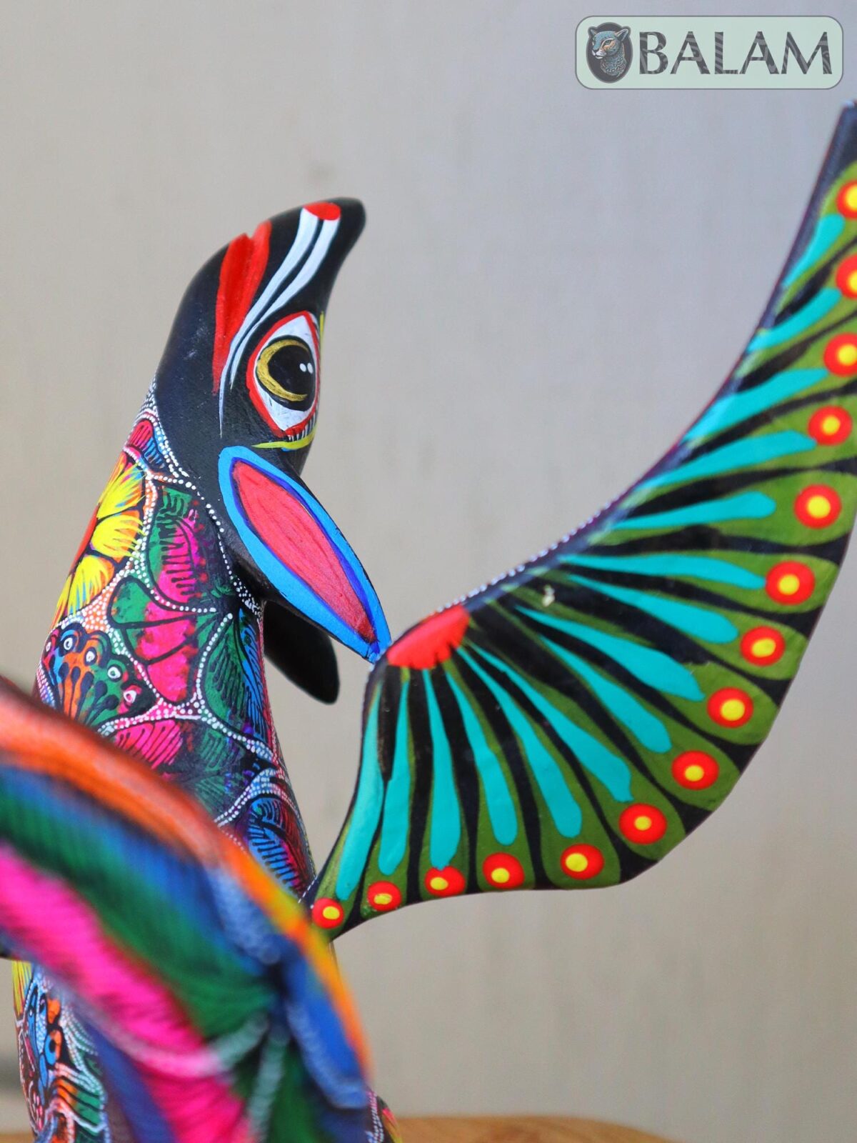 Coyote Snake alebrije, mix alebrije, Wolf snake with wings, Dreams alebrije, Amazing alebrije snake, Lobo alebrije, unique Oaxaca alebrije - Image 10
