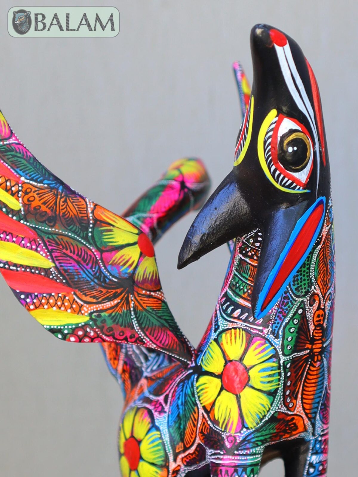 Coyote Snake alebrije, mix alebrije, Wolf snake with wings, Dreams alebrije, Amazing alebrije snake, Lobo alebrije, unique Oaxaca alebrije - Image 7