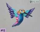 Metallic colors Hummingbird Alebrije, Hummingbird ornament, Wood copal sculpture, bird alebrije, Colibri alebrije.