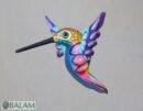 Metallic colors Hummingbird Alebrije, Hummingbird ornament, Wood copal sculpture, bird alebrije, Colibri alebrije.