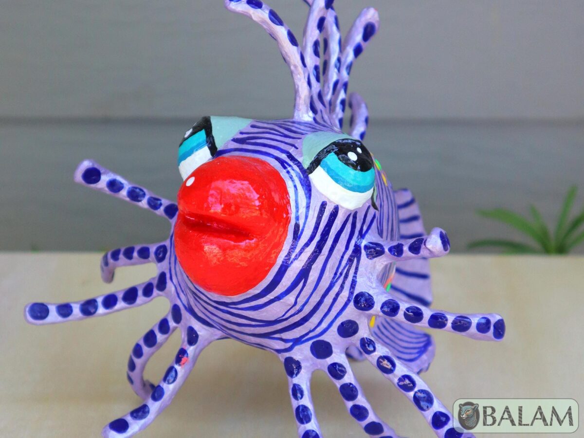 Lionfish alebrije  Paper mache, Pez Leon alebrije,  The spirits of light, Alebrije de papel Mache, Unique lionfish, supernatural creature. - Image 2