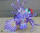 Lionfish alebrije  Paper mache, Pez Leon alebrije,  The spirits of light, Alebrije de papel Mache, Unique lionfish, supernatural creature.