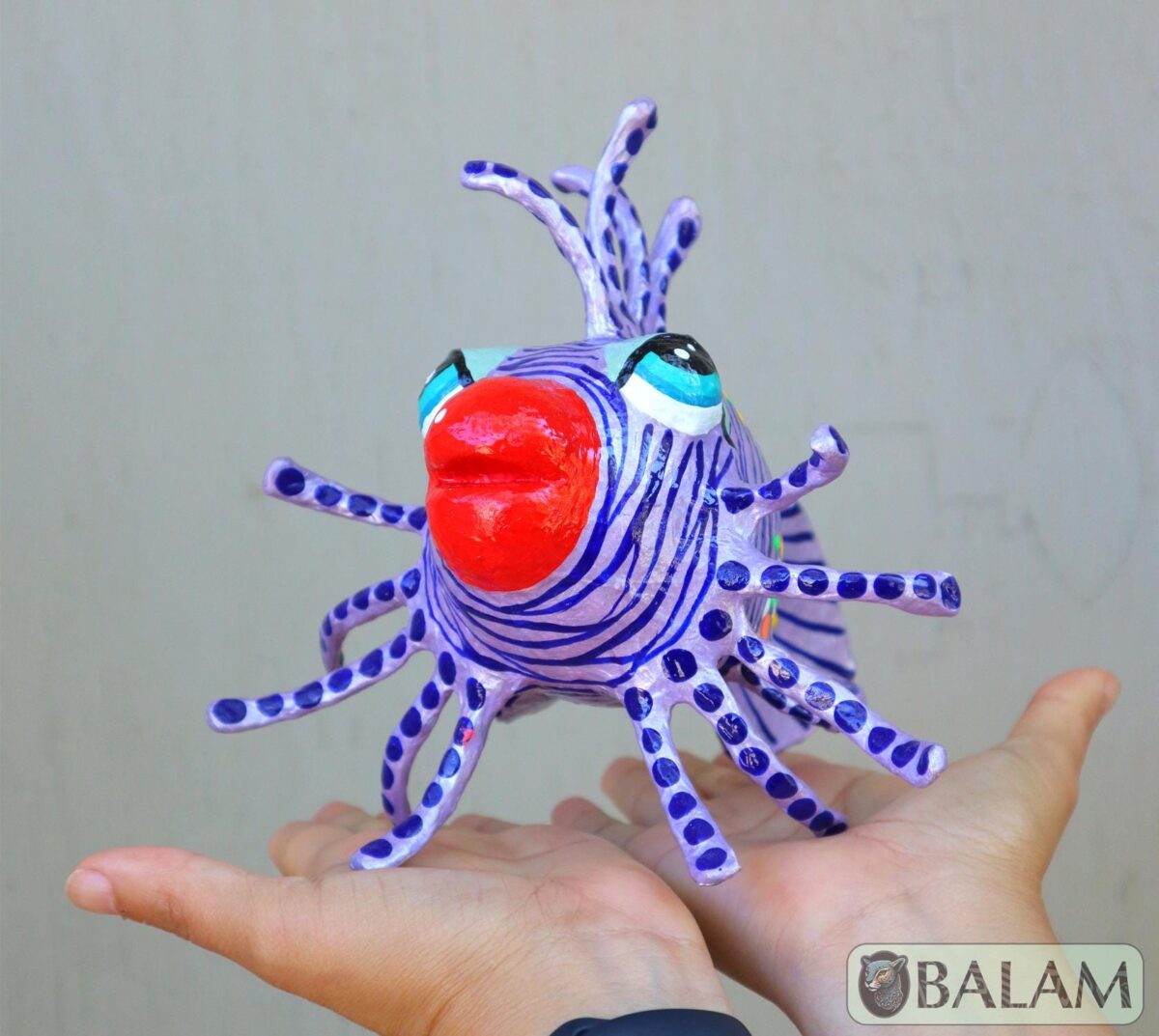 Lionfish alebrije  Paper mache, Pez Leon alebrije,  The spirits of light, Alebrije de papel Mache, Unique lionfish, supernatural creature. - Image 7