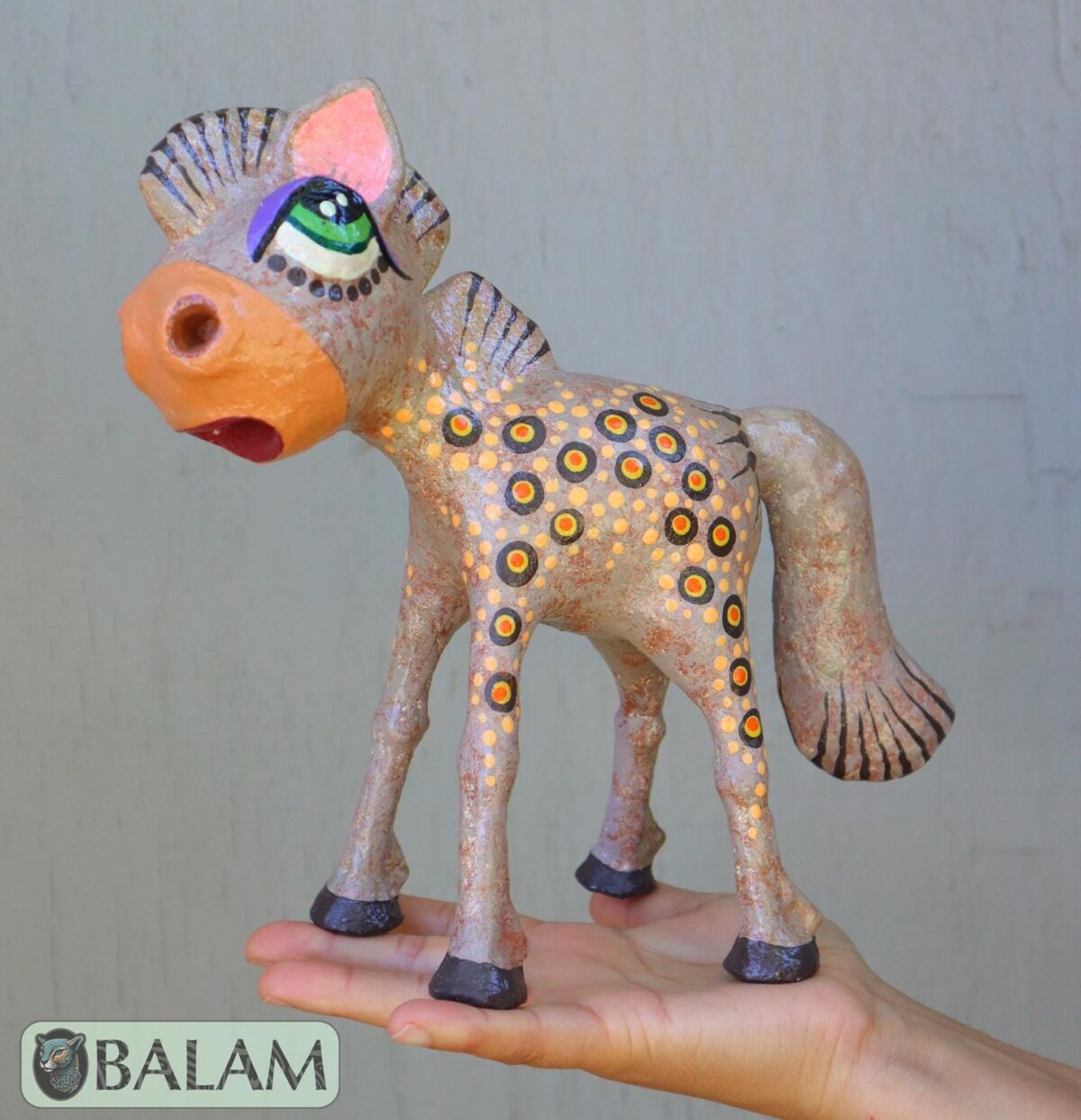 Donkey alebrije  Paper mache, The spirits of light, Alebrije Maya de papel Mache, supernatural creature Burrito alebrije, Donkey mache - Image 6