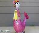 Frida Mermaid alebrije Paper mache, Mermaid alebrije, Alebrije de papel Mache, Unique Mermaid, catrina Frida Sirena, Dia de los Muertos