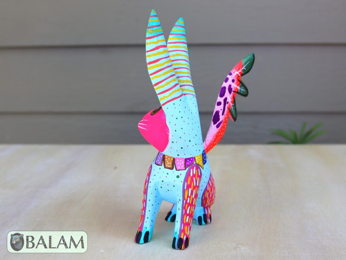Conejo con alas, Alebrije from Oaxaca, Bunny alebrije, Copal wood sculpture, Bunny, Unique rabbit with wings, Rabbit Alebrije. - Image 2