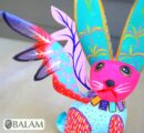 Conejo con alas, Alebrije from Oaxaca, Bunny alebrije, Copal wood sculpture, Bunny, Unique rabbit with wings, Rabbit Alebrije.