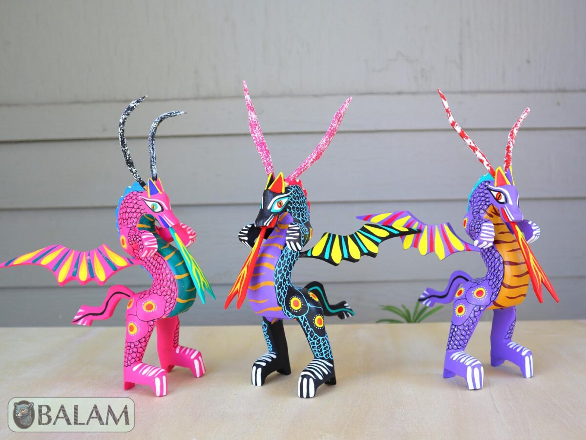 Alebrije from Oaxaca, alebrije, Copal wood sculpture, Wood Art, Alebrije art, Dragon, snake, snake with wings, magical creature.