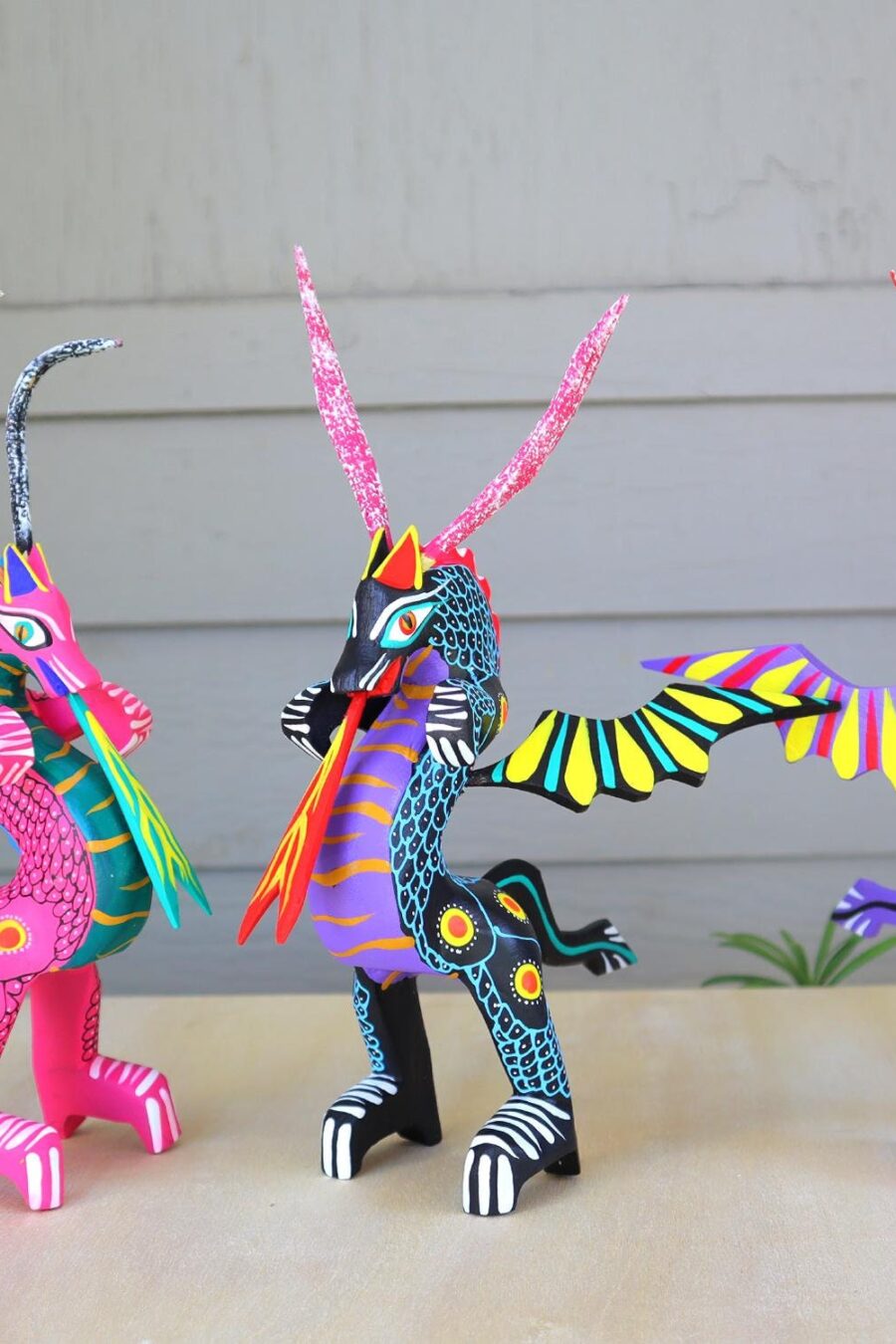 Alebrije from Oaxaca, alebrije, Copal wood sculpture, Wood Art, Alebrije art, Dragon, snake, snake with wings, magical creature.